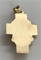 14K Yellow Gold Very Detailed Christ Face/Head Pendant 1.8G